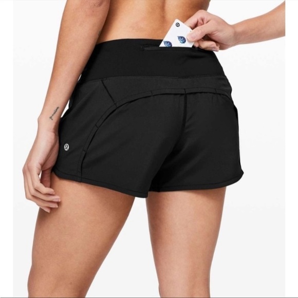 Lululemon Run Times II Shorts Size 10 Black - Picture 1 of 5